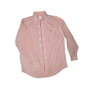 Brooks Brothers orange+blue Long Sleeve Button Up